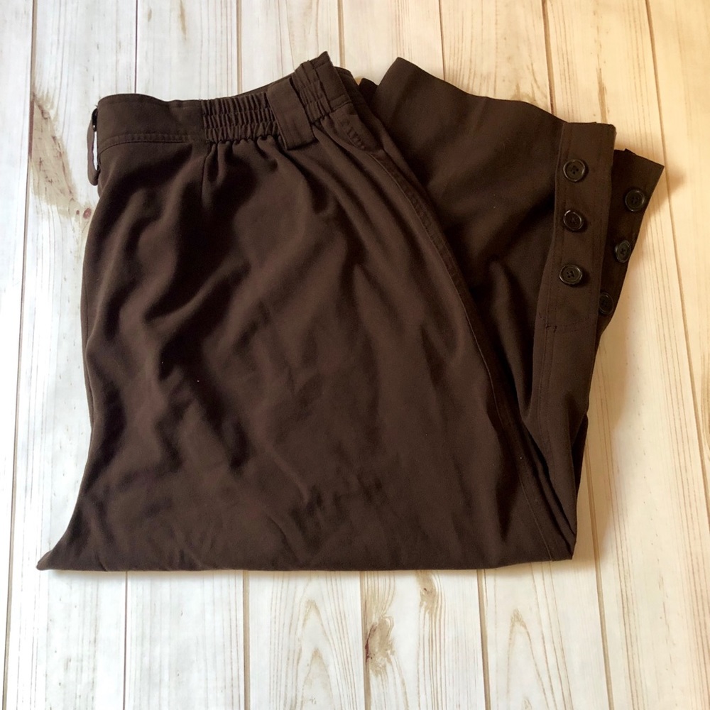 Dark Chocolate wide legged pants